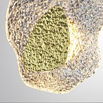 Бра с рельефным волнообразным стеклянным плафоном и вставкой из мрамора Liquid Stone варинант исполнения - 5 | Loft Concept в Краснодаре