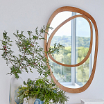 Ассиметричное зеркало в дубовой раме Infinity Symbol варинант исполнения - 2 | Loft Concept в Краснодаре