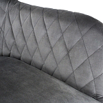 Стул с мягкой серой обивкой из велюра и подъемно-поворотным механизмом на черных колесиках Harper Gray варинант исполнения - 3 | Loft Concept в Краснодаре