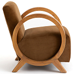 Кресло с круглыми деревянными подлокотниками Modesto Chair варинант исполнения - 3 | Loft Concept в Краснодаре