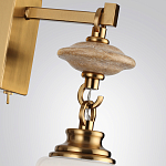 Бра со стеклянным плафоном конусообразной формы и декоративной вставкой из джута Tectona  варинант исполнения - 6 | Loft Concept в Краснодаре