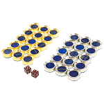 Нарды настольные из натурального камня лазурит и долерит Backgammon from Stone варинант исполнения - 11 | Loft Concept в Краснодаре