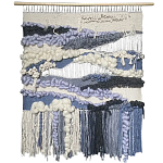 Современное ткачество гобелен в синих оттенках Blue Undine II варинант исполнения - 4 | Loft Concept в Краснодаре