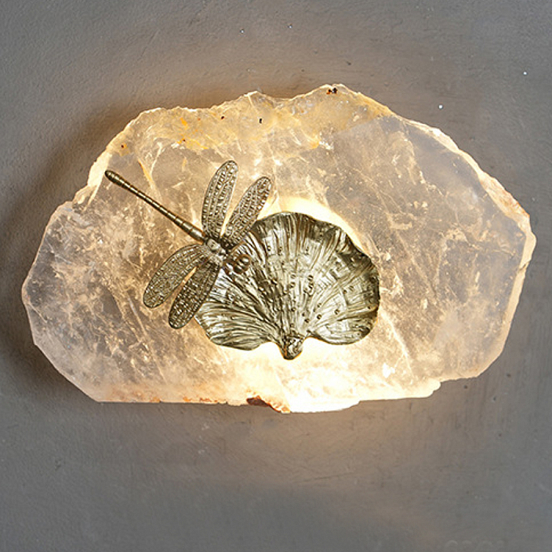Бра Декоративный лист с стрекозой Glacial Fragment Медь Прозрачный Бра Декоративный лист с стрекозой Glacial Fragment Медь Прозрачный в Краснодаре | Loft Concept