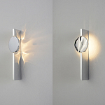 Бра с круглым зеркальным диском на прямоугольном соновании Reflection Circle Glow варинант исполнения - 3 | Loft Concept в Краснодаре