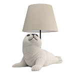 Настольная лампа в детскую Белый морской котик варинант исполнения - 2 | Loft Concept в Краснодаре