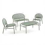 Зелёная скамья из стали Goodwin Metal Bench Green варинант исполнения - 8 | Loft Concept в Краснодаре