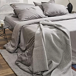 Плед из шерсти мериноса серого цвета 130×180 см Gray Waves варинант исполнения - 8 | Loft Concept в Краснодаре