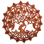 Панно из дерева круглое Sakura Panel With Trees варинант исполнения - 1 | Loft Concept в Краснодаре