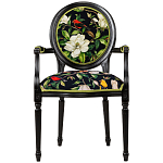 Стул с подлокотниками из натурального бука с изображением птиц и цветов Blooming Birds варинант исполнения - 1 | Loft Concept в Краснодаре