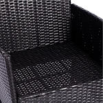 Обеденный комплект из искуственного ротанга Vintara черный варинант исполнения - 6 | Loft Concept в Краснодаре