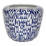 Кашпо с орнаментом в сочетании белого и синего цвета Artistic Flowerpot варинант исполнения - 1 | Loft Concept в Краснодаре