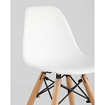 Пластиковый стул на ножках из массива бука Eames Small White варинант исполнения - 2 | Loft Concept в Краснодаре
