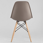 Пластиковый стул на ножках из массива бука Eames Cappuccino варинант исполнения - 5 | Loft Concept в Краснодаре