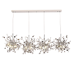 Люстра подвесная из четырех частей с металлическими круглыми элементами Terzani Argent варинант исполнения - 4 | Loft Concept в Краснодаре