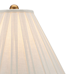 Настольная лампа с фактурным конусовидным абажуром и кожаным каркасом Malifis варинант исполнения - 2 | Loft Concept в Краснодаре