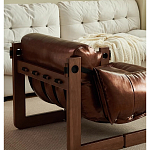 Кресло-диван кожаное на деревянном каркасе Medieval Furniture варинант исполнения - 5 | Loft Concept в Краснодаре