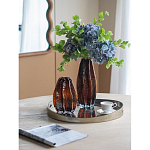 Ваза стеклянная янтарного цвета с текстурированным силуэтом Carambola варинант исполнения - 6 | Loft Concept в Краснодаре