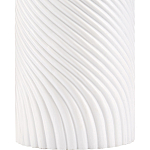 Настольная лампа с белым фактурным корпусом и черным абажуром Twisted варинант исполнения - 1 | Loft Concept в Краснодаре