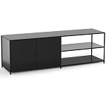 ТВ-тумба из металла с 2-мя дверцами и полками Damian Metal TV Stand варинант исполнения - 2 | Loft Concept в Краснодаре