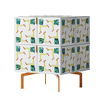 Тумба  с рисунком Short Pina Colada Orange варинант исполнения - 3 | Loft Concept в Краснодаре