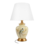 Настольная лампа бежевая с изображением птиц Slip Away варинант исполнения - 1 | Loft Concept в Краснодаре