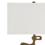 Настольная лампа с фигурным каркасом и прямоугольным тканевым абажуром Brutalist Profile варинант исполнения - 2 | Loft Concept в Краснодаре