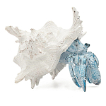 Статуэтка голубой рак с белой раковиной Marine Accessories варинант исполнения - 1 | Loft Concept в Краснодаре