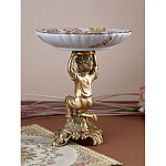 Чаша с цветочным орнаментом на ножке в виде бронзового ангела Eden Garden варинант исполнения - 6 | Loft Concept в Краснодаре