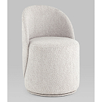 Пуф Loreen со спинкой вращающийся букле светло-серый варинант исполнения - 1 | Loft Concept в Краснодаре