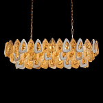 Люстра овальная с многослойными белыми и прозрачными подвесками Character Chandelier варинант исполнения - 2 | Loft Concept в Краснодаре