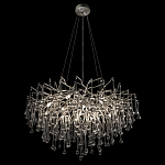 Люстра подвесная с прозрачными стеклянными подвесками в форме капель Диаметр 80 см Droplet Chandelier варинант исполнения - 5 | Loft Concept в Краснодаре