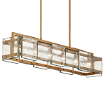 Люстра прямоугольная из толстого литого стекла Cast Glass варинант исполнения - 2 | Loft Concept в Краснодаре