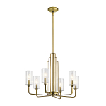  Люстра с прозрачными рифлеными цилиндрическими плафонами Kichler варинант исполнения - 16 | Loft Concept в Краснодаре