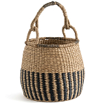 Корзина из плетеного морского тростника Leta Wicker Basket варинант исполнения - 1 | Loft Concept в Краснодаре