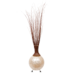 Торшер из перламутра на металлическом каркасе Indonesian Comet варинант исполнения - 2 | Loft Concept в Краснодаре