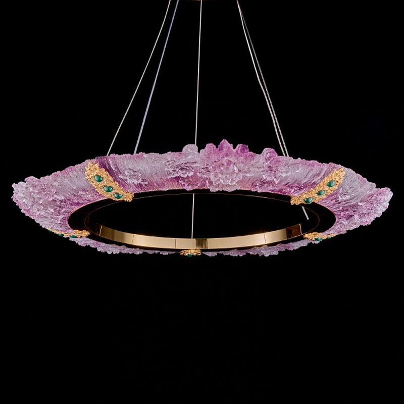 Люстра в форме кольца розовая Warm Pink Light Золотой Розовый Люстра в форме кольца розовая Warm Pink Light Золотой Розовый в Краснодаре | Loft Concept
