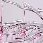 Люстра овальная с розовыми стеклянными подвесками в форме капель FAIRYTREE Light варинант исполнения - 2 | Loft Concept в Краснодаре