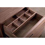 Прикроватный столик деревянный с 2-мя ящиками Moon Walnut Furniture варинант исполнения - 3 | Loft Concept в Краснодаре