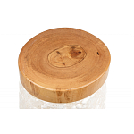 Керамический столик с деревянной столешницей "Пешка" варинант исполнения - 5 | Loft Concept в Краснодаре