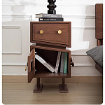 Тумбочка прикроватная с ящиком и дверцей Робот Robot Desk варинант исполнения - 7 | Loft Concept в Краснодаре