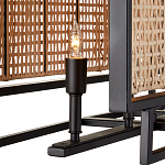 Люстра прямоугольной формы с чёрным каркасом и вставкой из плетеного материала Cage for Light варинант исполнения - 2 | Loft Concept в Краснодаре