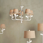 Бра с белым каркасом и тканевым абажуром Natural Stems варинант исполнения - 4 | Loft Concept в Краснодаре