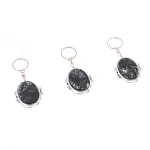 Зеркало брелок карманное двухстороннее из натурального камня Серафинит Stone Mirrors варинант исполнения - 4 | Loft Concept в Краснодаре