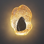 Бра с волнообразным стеклянным плафоном и вставкой из мрамора Liquid Stone варинант исполнения - 9 | Loft Concept в Краснодаре