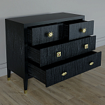 Бельевой Комод с 4 ящиками Elsa Dreams Black варинант исполнения - 2 | Loft Concept в Краснодаре