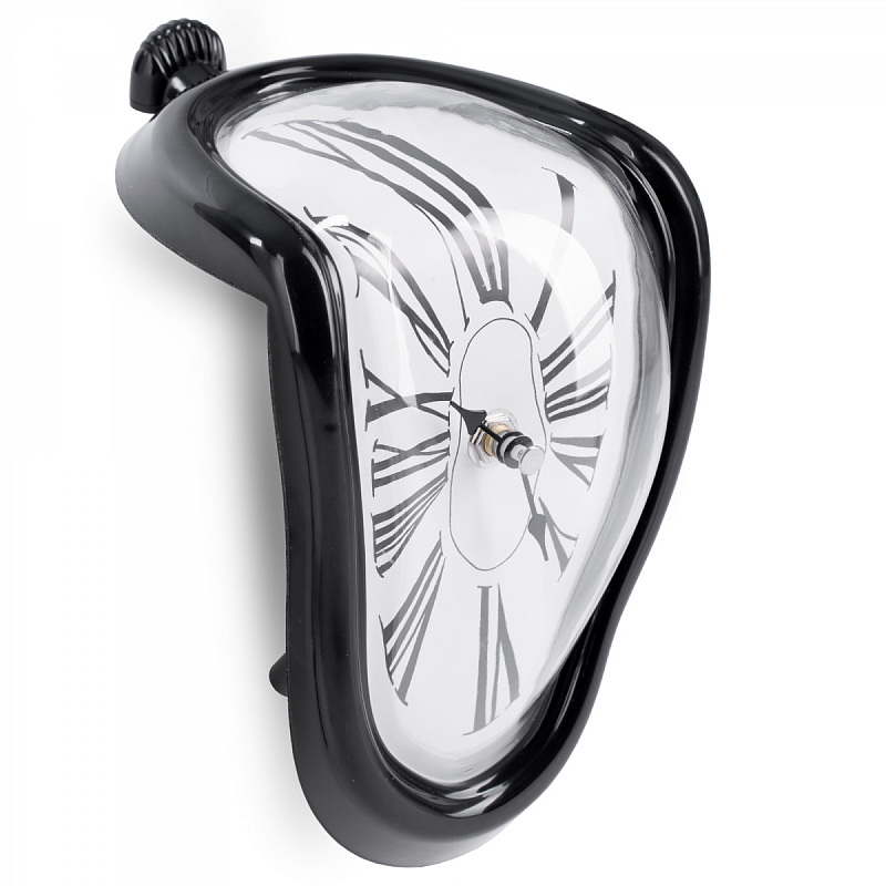 Часы Salvador Dali Soft Clock black Белый Черный в Краснодаре | Loft Concept 