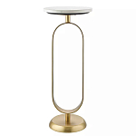 Столик приставной с овальным золотым основанием Oval Gold Base варинант исполнения - 1 | Loft Concept в Краснодаре