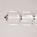Люстра линейная с 6-ю прозрачными стеклянными плафонами округлой формы HANDLE GRAPE варинант исполнения - 6 | Loft Concept в Краснодаре