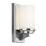 Бра для ванных комнат с белым цилиндрическим плафоном на прямоугольном основании цвета хром Feiss варинант исполнения - 5 | Loft Concept в Краснодаре